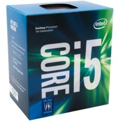 Processador Intel Core i5-7400 Kaby Lake 7a Geração, Cache 6MB, 3.0Ghz (3.5GHz Max Turbo), LGA 1151 Intel HD Graphics BX80677I57400