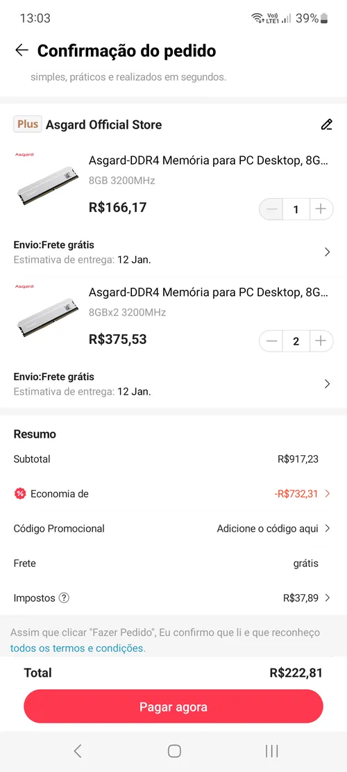 Imagem na descrição da promoção