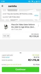 Placa De Vídeo Galax Geforce Rtx 2060 Oc 6gb White 26nrl7hpy3ew - R$1729