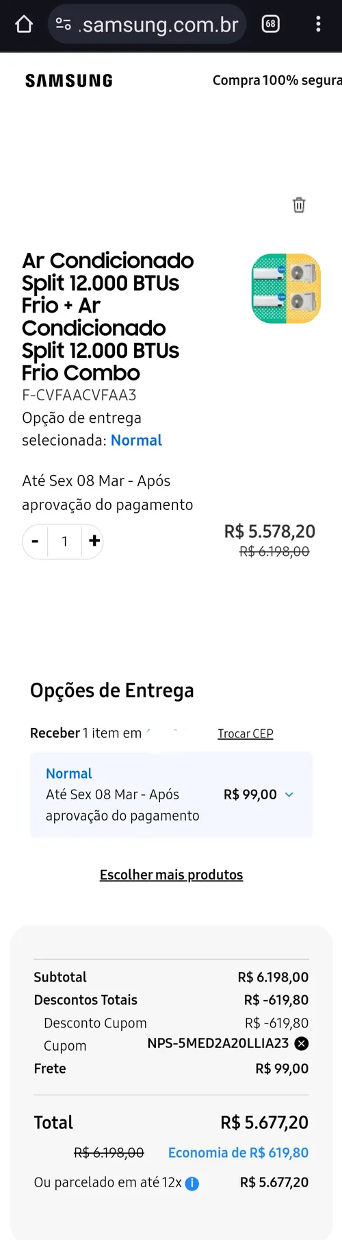 Imagem na descrição da promoção