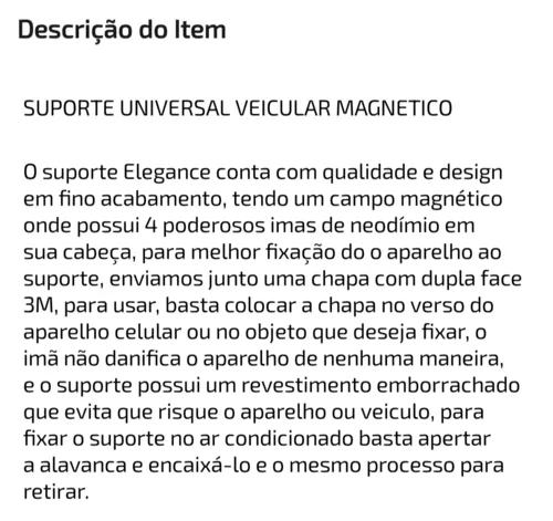 Imagem na descrição da promoção