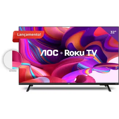 Smart Tv 32 Hd Roku Tv 32s5135/78g Preta Aoc Bivolt