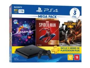 Console Playstation 4 Slim 1TB Bundle 17 + jogos + PS Plus 3 Meses | R$2550