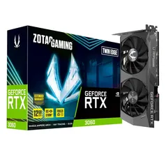 Placa de Vídeo ZOTAC GAMING GeForce RTX 3060 Twin Edge - 15 Gbps, 12GB, GDDR6, Ray Tracing - ZT-A306