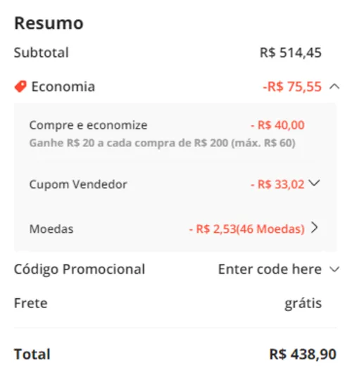 Imagem na descrição da promoção