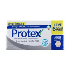 (REC) (R$9,08 Mais por Menos) Sabonete em Barra Protex Limpeza Profunda 85g - 6 unidades