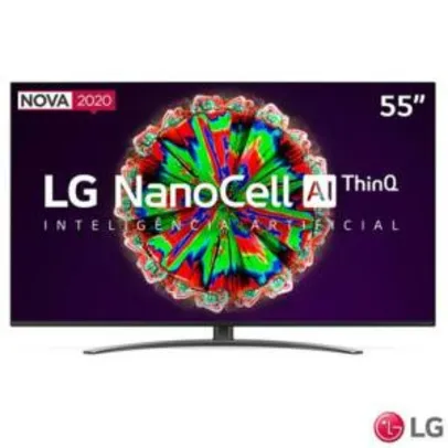 Smart TV NanoCell 4K LG LED 55" com Controle Smart Magic e Wi-Fi - 55NANO81SNA - R$2799