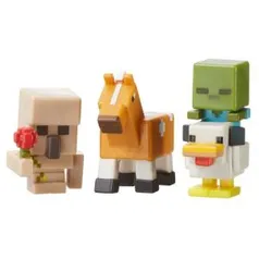 Figuras Minecraft Mattel - Pack com 3, Série 5 Gelo - R$8