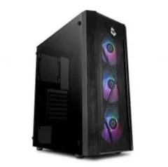 GABINETE GAMER MANCER FROST RAINBOW VIDRO TEMP PRETO, MCR-FRO1-WH FAN INCLUSAS | R$229