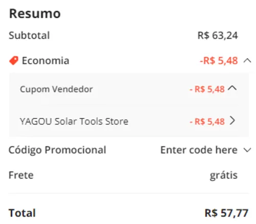 Imagem na descrição da promoção