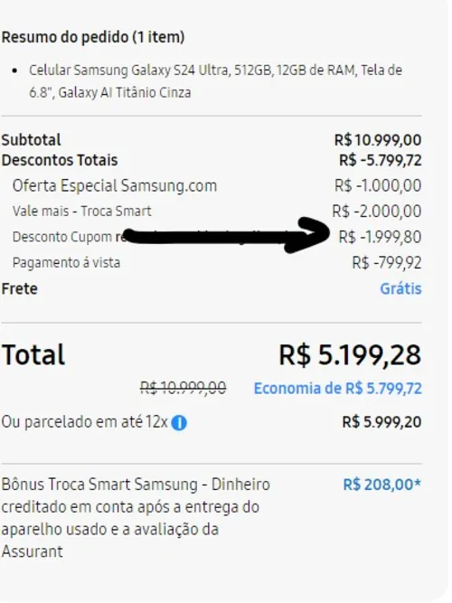 Imagem na descrição da promoção