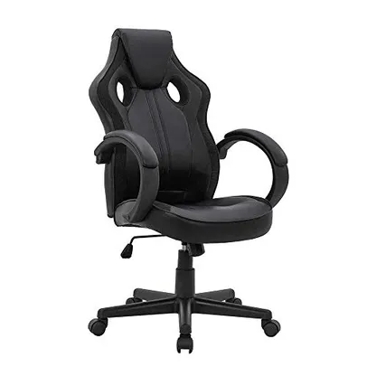 Cadeira Gamer Giratória Moob Royale Com Regulagem de Altura All Black