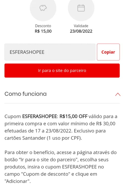 Imagem na descrição da promoção