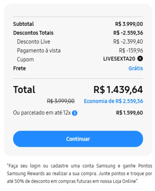 Imagem na descrição da promoção