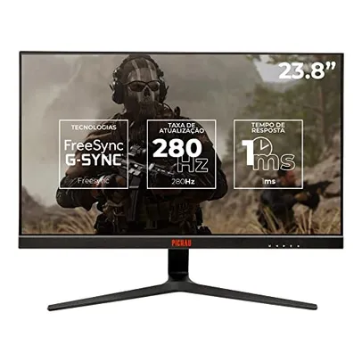 Monitor Gamer Pichau Centauri SPRO24, 23.8 Pol, IPS, FHD, 1ms, 280Hz, FreeSync/G-Sync, HDMI/DP, PG-CTSP24-BL01