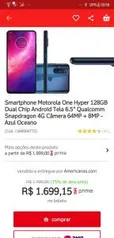 [R$1.495 AME+CC Americanas] Smartphone Motorola One Hyper 128GB | R$1.869