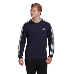 Moletom Adidas Essentials 3 Listras Masculino Tamanhos P, M, G, GG