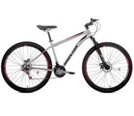 Bicicleta Houston Discovery Aro 29 com Freio a Disco, 21 Marchas, Quadro 18" - Prata | R$999