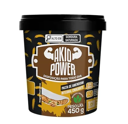 Pasta de Amendoim Integral Crocante Akio Power 450g