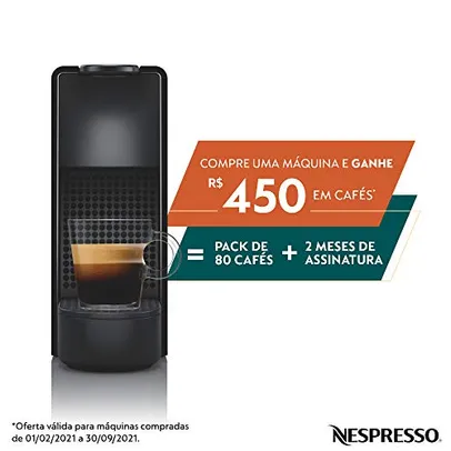 Nespresso Essenza Mini | Ganhe R$ 450 em cápsulas de café na compra da sua máquina Nespresso