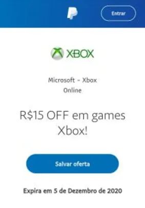 R$15 OFF em games Xbox