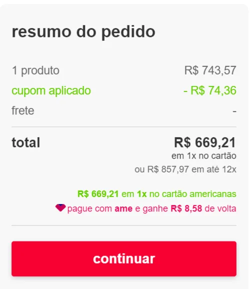 Imagem na descrição da promoção