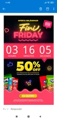 Fini 50% off em produtos selecionados