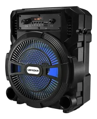 Alto-falante Lenoxx CA80 portátil com bluetooth preto 110V/220V 