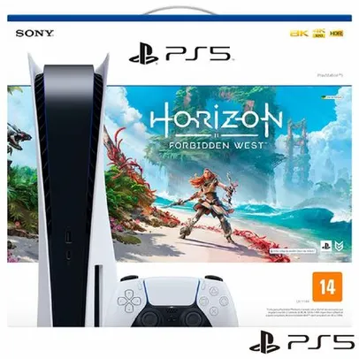 [FastPrime] Console Playstation®5 PS5 Sony 825GB com 01 Controle + Jogo Horizon Forbidden West