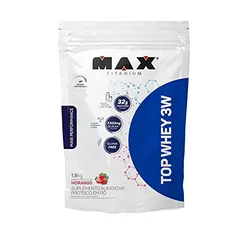 Top Whey 3W - 1800 G Refil Morango - Max Titanium