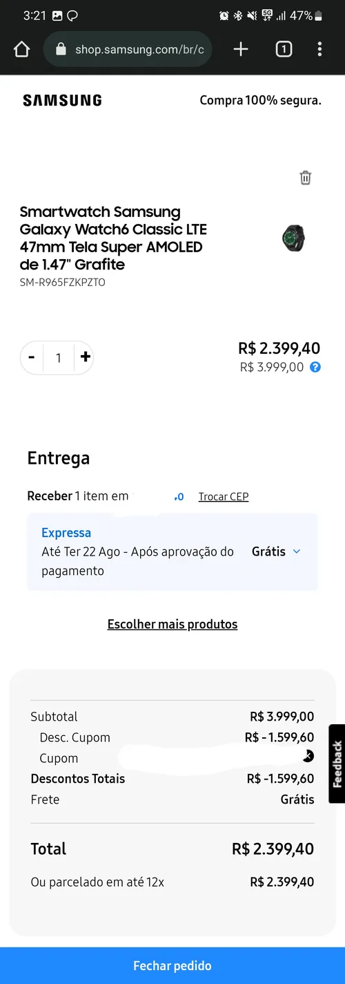 Imagem na descrição da promoção