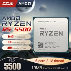 Processador AMD Ryzen 5 5500 Novo