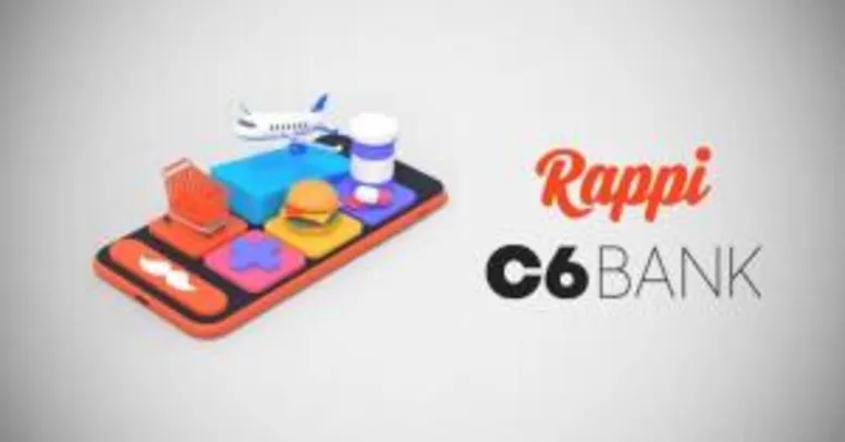 40% OFF na Rappi com o Cartão C6 Bank