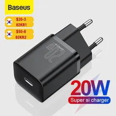 Baseus 20W PD Super Si USB C Carregador iPhone 12 Pro Max QC3.0 Fast Charging