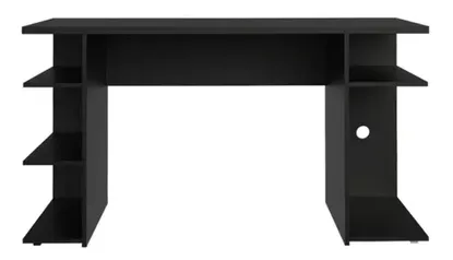 Escrivaninha gamer Madesa Mesa para computador gamer 9409 mdp de 136cm x 75cm x 60cm preto