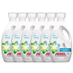 Sabão Líquido Ariel Concentrado Suave e Gentil 2L - 6 Unidades Saindo R$ 98,91 (R$ 16,48 cada)