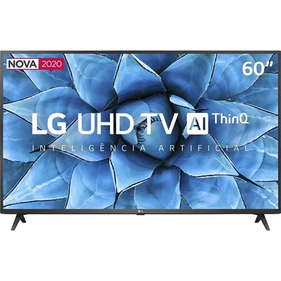 [APP] Smart TV Led 60'' LG 60UN7310 Ultra HD 4K AI Conversor Digital Integrado 3 HDMI 2 USB WiFi Preta R$2835