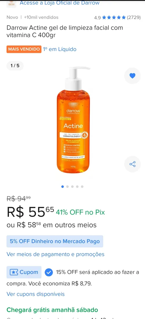 Imagem na descrição da promoção