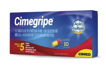 Cimegripe Com 10 Cápsulas (Retirar grátis) | R$3,49