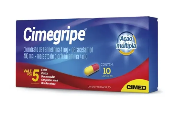Cimegripe Com 10 Cápsulas (Retirar grátis) | R$3,49
