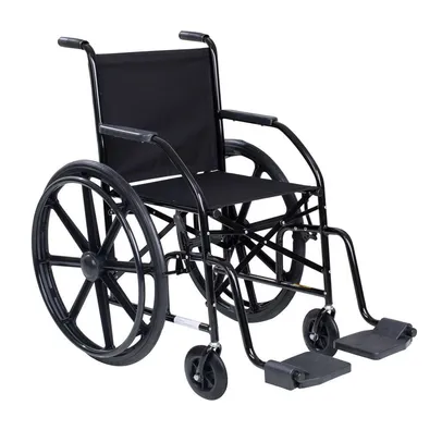 Cadeira de Rodas CDS Dobrável Modelo 101 Adulto com Braços Fixos, Peda