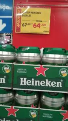 [Makro - Serra/ES] [Loja física] Barril 5L Heineken (2 unidades ou mais)