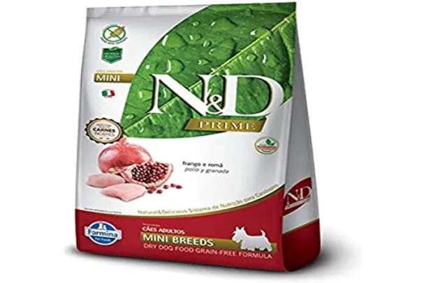 Ração Farmina N&D Prime Frango e Romã Cães Adultos Raças Pequenas 10,1 kg