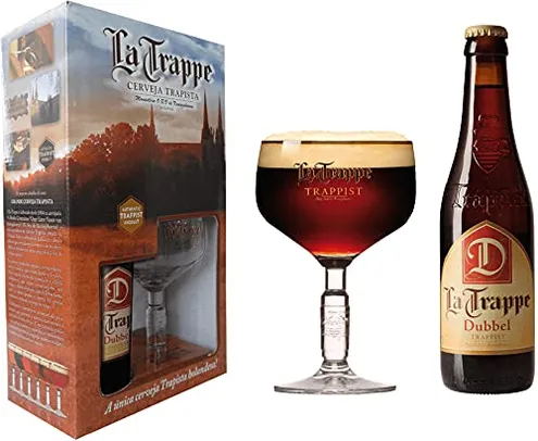 Kit La Trappe Dubbel - 1 gfa 330 ml + 1 taça 250 ml La Trappe 330Ml