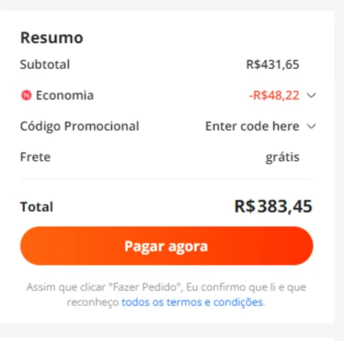 Imagem na descrição da promoção