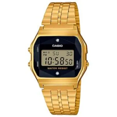 Saindo por R$ 221: Relógio Feminino Digital Casio Vintage A159WGED-1DF - Dourado | R$221 | Pelando