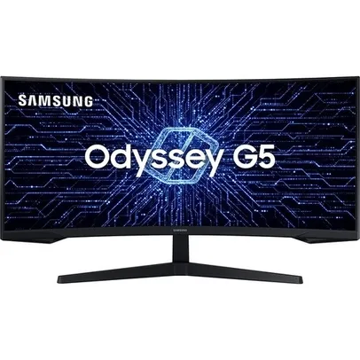 Monitor Samsung Odyssey G5 34", Ultrawide, WQHD, 165Hz, Curvo, 1ms R$3.199
