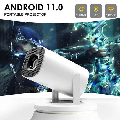 [IMPOSTO INCLUSO\MOEDAS] Projetor Portátil P30, Android 11, Bluetooth, WiFi 2.4G/5.8G  #Aliexpress 🇨🇳