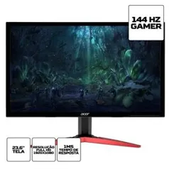 Monitor Gamer Acer KG241Q 23.6" Full HD 144Hz 1ms HDMI Display Port