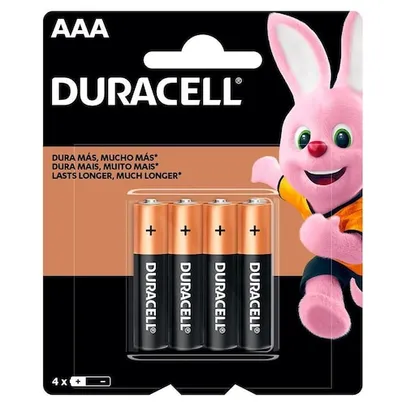 Pilha Duracell Duralock Alcalina AAA 4 unidades